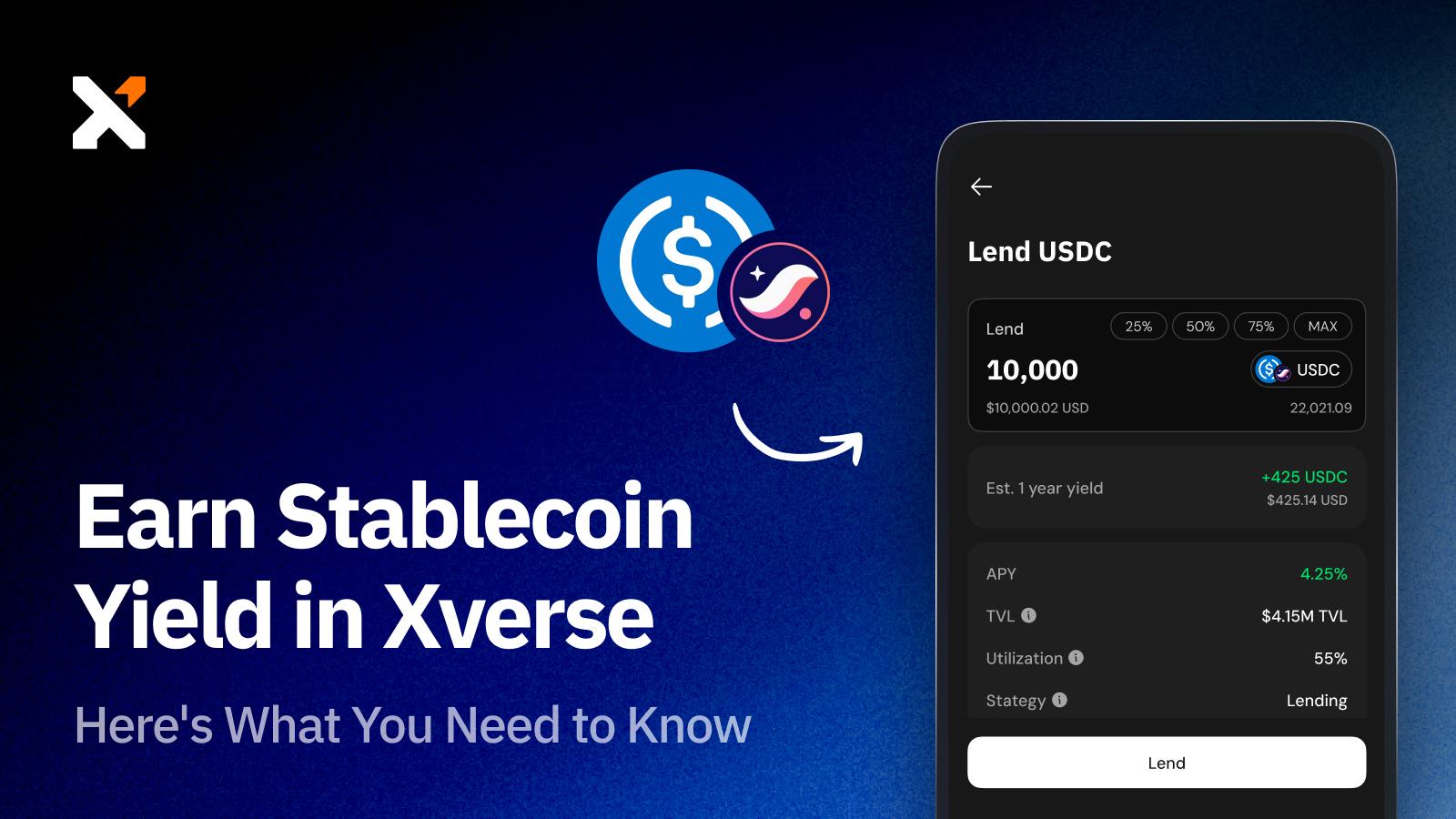 Earning Stablecoin Yield in Xverse