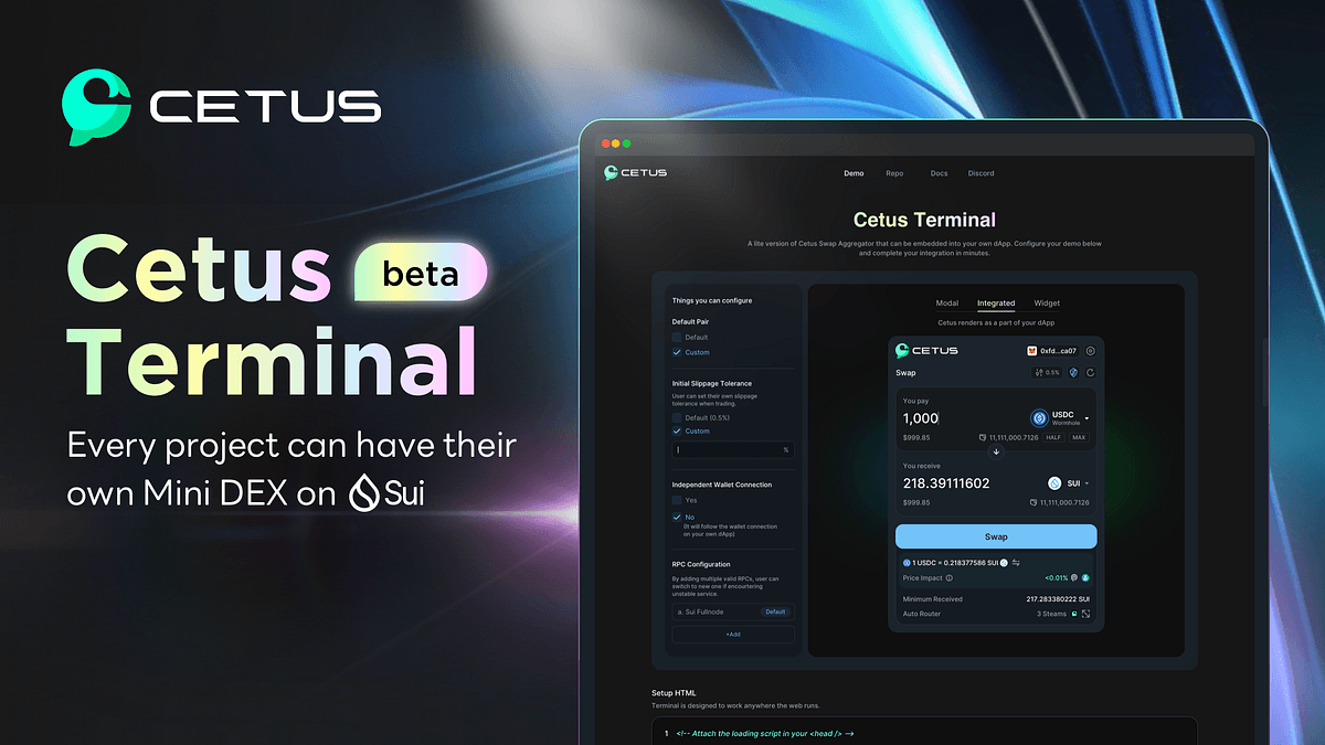 Cetus Terminal: Running Your Own Mini DEX on Sui